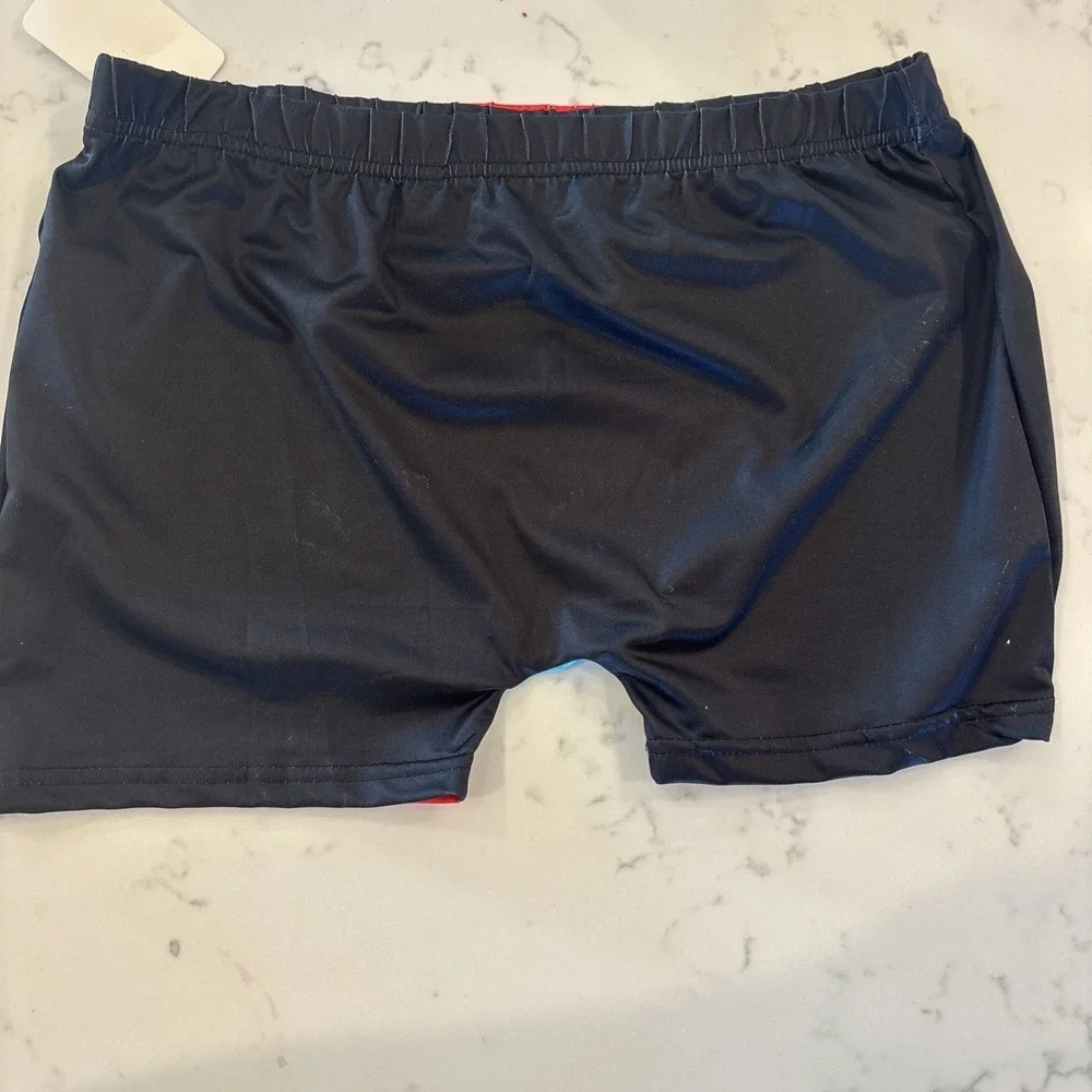 Pride LGBTQ Boxer Briefs Booty Shorts Men SZ LG Black Rainbow Back Pride Power